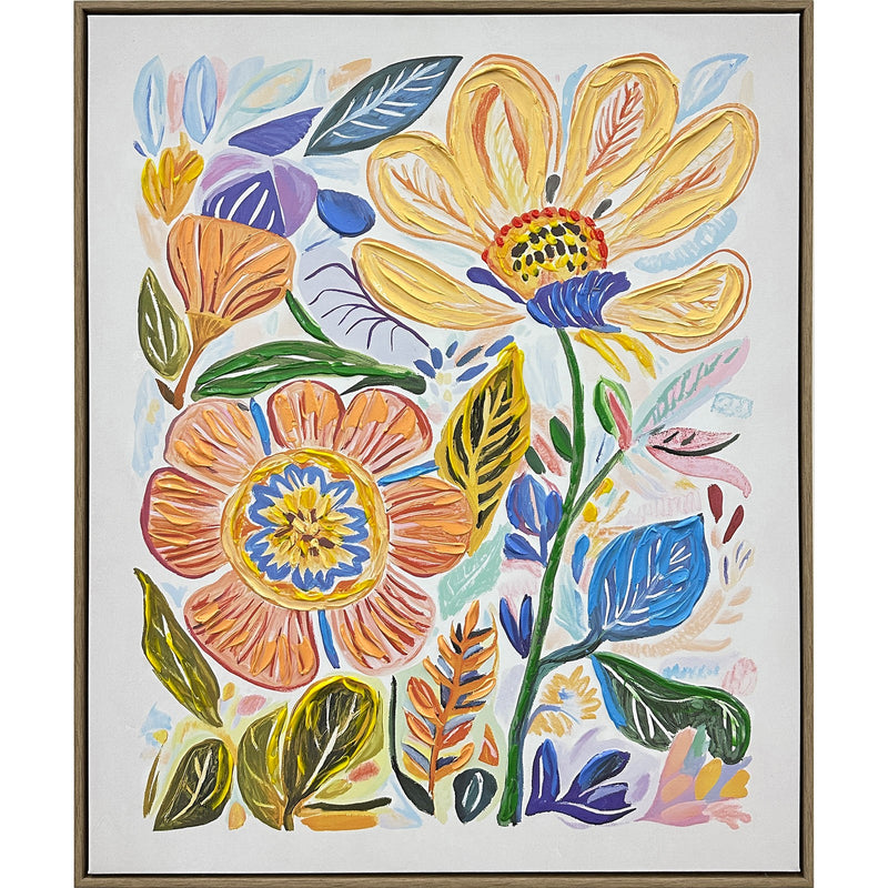 Classy Living Vibrant Petal Reverie 28"x24", Natural/Multicolor