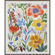 Classy Living Vibrant Petal Reverie II 28"x24", Natural/Multicolor