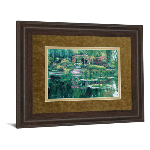 Classy Living Tranquil Garden Wall Art Double Mat 40"x34", Cinnamon Mocha