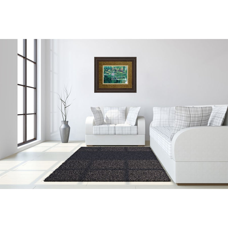 Classy Living Tranquil Garden Wall Art Double Mat 40"x34", Cinnamon Mocha