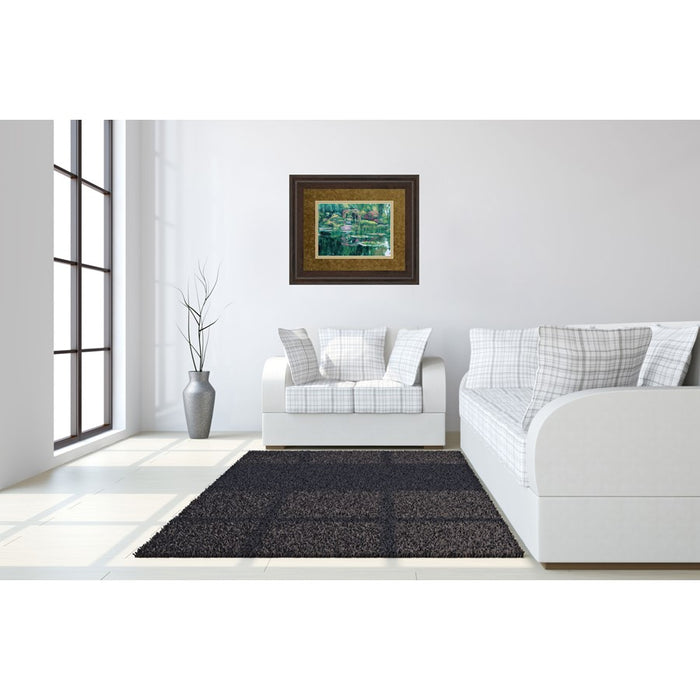 Classy Living Tranquil Garden Wall Art Double Mat 40"x34", Cinnamon Mocha