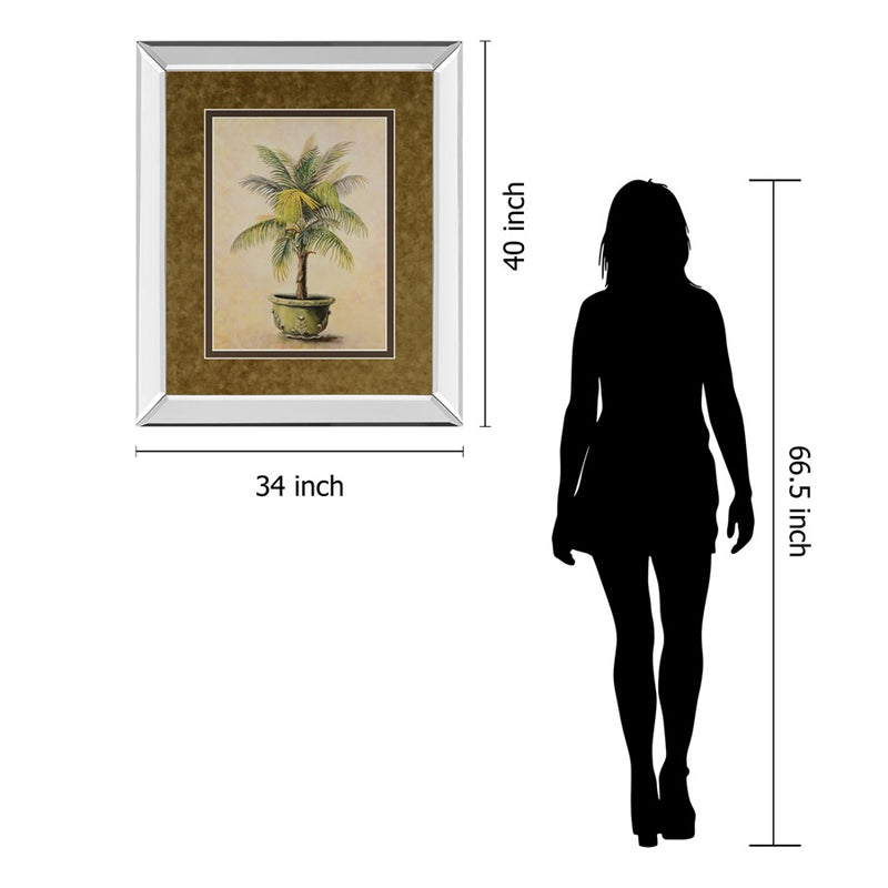 Classy Living Verdant Palm Display Wall Art 34"x40", Mirrored