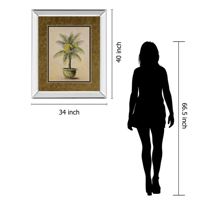 Classy Living Verdant Palm Display Wall Art 34"x40", Mirrored