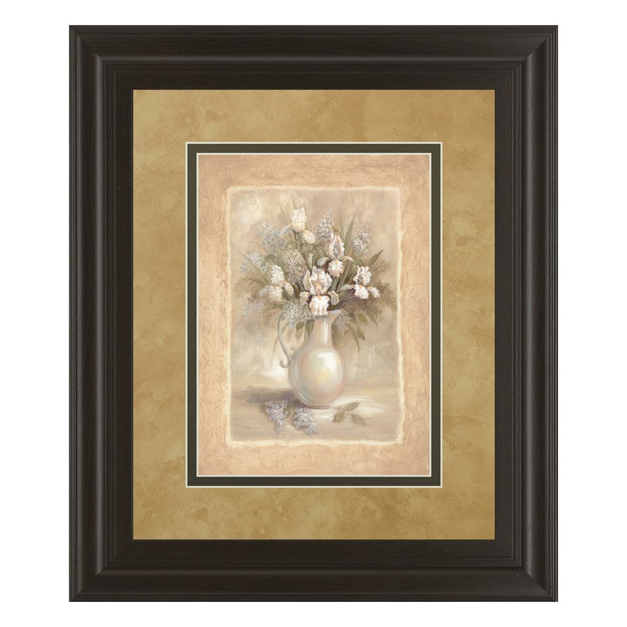 Classy Living White Bouquet Wall Art Double Mat 34"x40", - DM2163