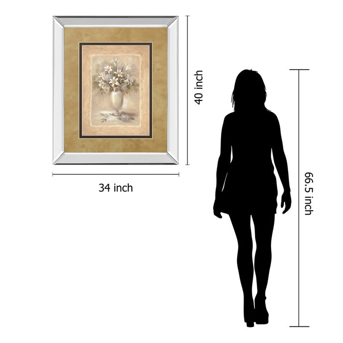 Classy Living White Bounty II Wall Art 34"x40", Mirrored