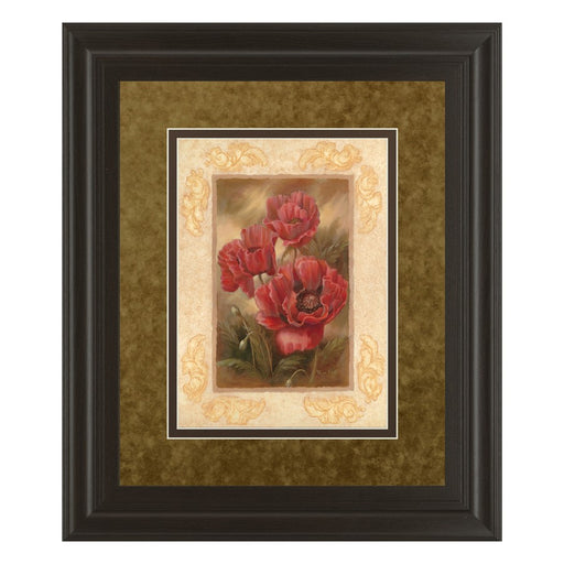 Classy Living Daphne's Poppies Wall Art Double Mat 34"x40", - DM2170
