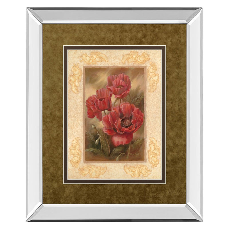 Classy Living Daphne's Poppies Wall Art 34"x40", Mirrored