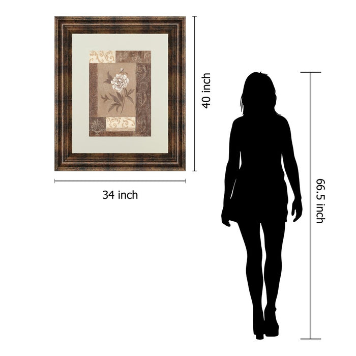 Classy Living Peony Elegance Wall Art Double Mat 34"x40",