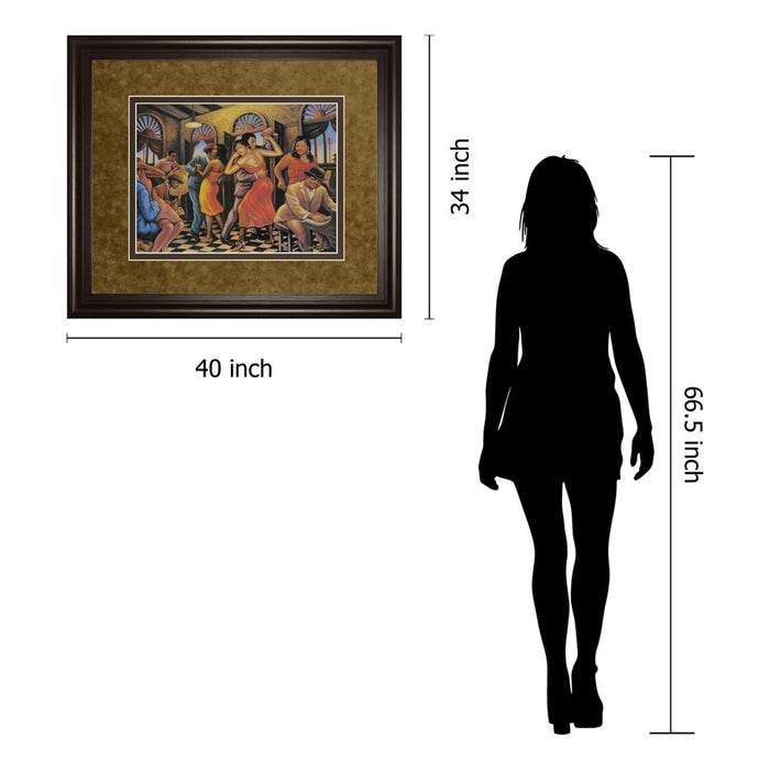 Classy Living Roadhouse Rhythm Wall Art Double Mat 40"x34",