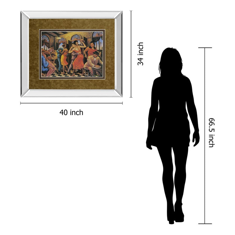 Classy Living Roadhouse Rhythm Wall Art 40"x34", Mirrored