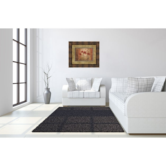 Classy Living Red Lily Trio Wall Art Double Mat 40"x34",