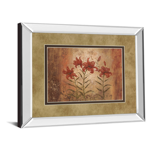 Classy Living Red Lily Trio Wall Art 40"x34", Mirrored