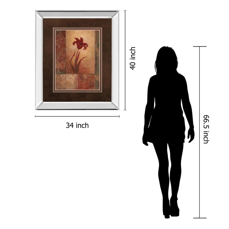 Classy Living Crimson Lily Whimsy Wall Art 34"x40", Mirrored