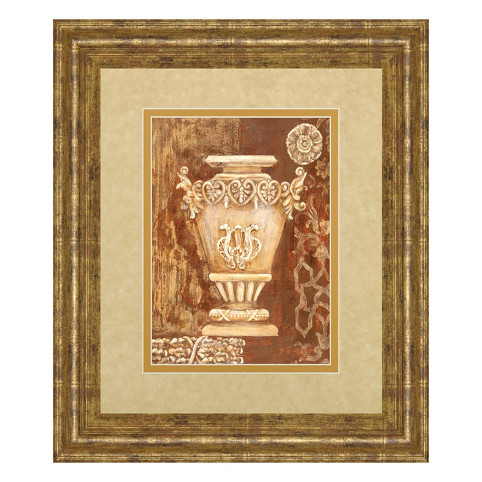 Classy Living Ornate Urn Still Life Wall Art Double Mat 34"x40",
