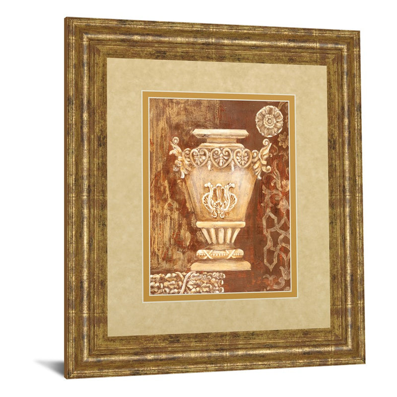 Classy Living Ornate Urn Still Life Wall Art Double Mat 34"x40",