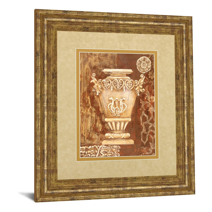 Classy Living Ornate Urn Still Life Wall Art Double Mat 34"x40",