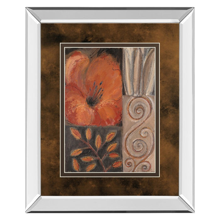 Classy Living Orange Burst I Wall Art 34"x40", Mirrored