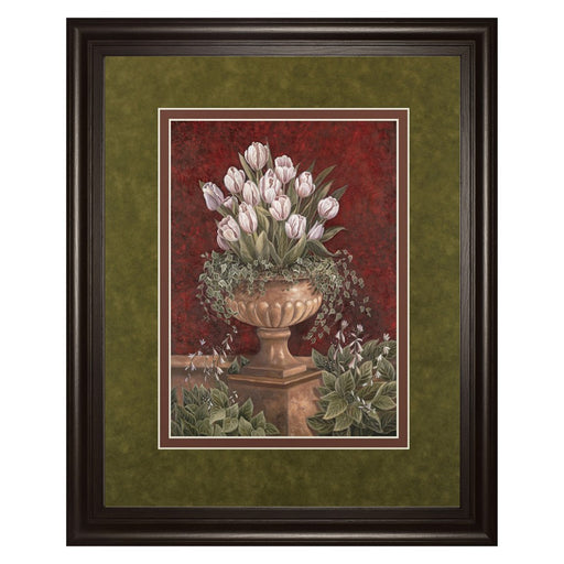 Classy Living Tulip Urn Elegance Wall Art Double Mat 34"x40", Chocolate - DM5123