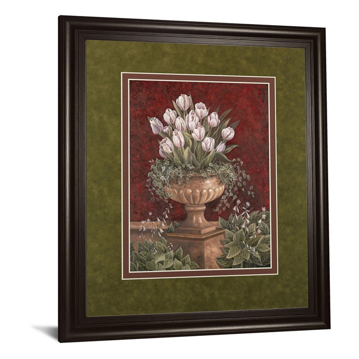 Classy Living Tulip Urn Elegance Wall Art Double Mat 34"x40", Chocolate