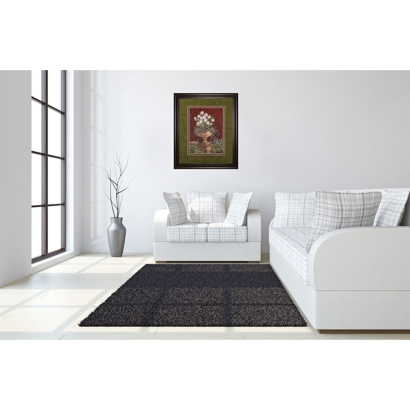 Classy Living Tulip Urn Elegance Wall Art Double Mat 34"x40", Chocolate