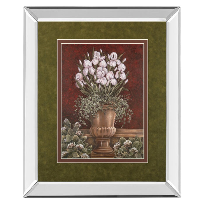 Classy Living Irises in Urn Wall Art 34"x40", Mirrored