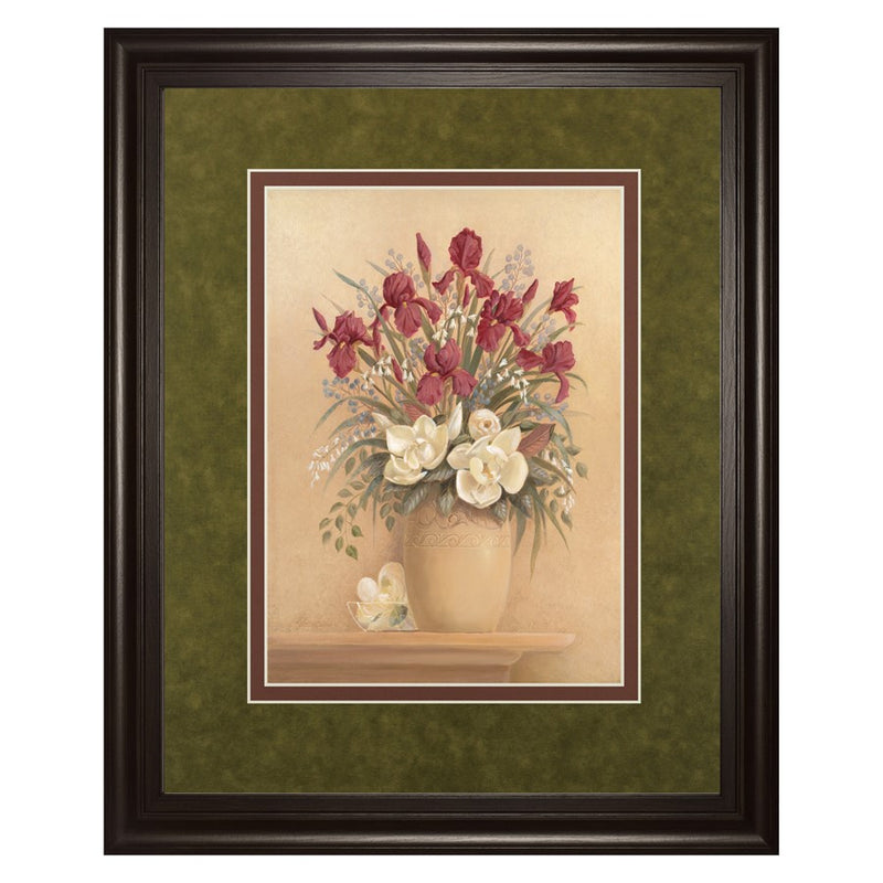 Classy Living Timeless Bouquet Wall Art Double Mat 34"x40", Chocolate