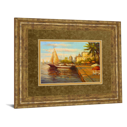 Classy Living Harbor Serenity Wall Art Double Mat 40"x34", Gilded Radiance