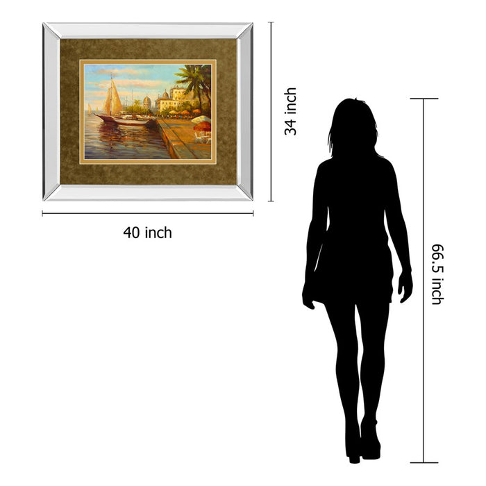 Classy Living Harbor Serenity Wall Art 40"x34", Mirrored
