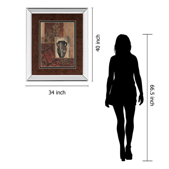 Classy Living Vessel Tapestry Wall Art 34"x40", Mirrored