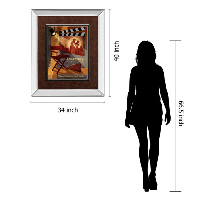 Classy Living Director's Cut Wall Art 34"x40", Mirrored