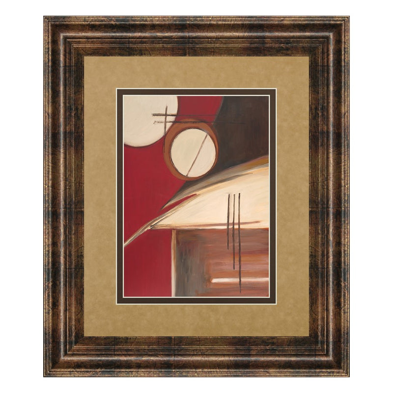 Classy Living Abstract Circles Wall Art Double Mat 34"x40", Chocolate