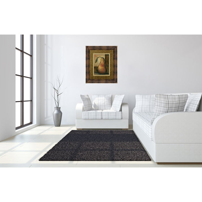 Classy Living Rustic Pear Wall Art Double Mat 34"x40", Dark Chocolate