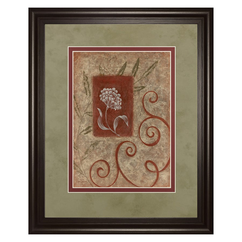 Classy Living Botanical Scrolls Wall Art Double Mat 34"x40", Chocolate