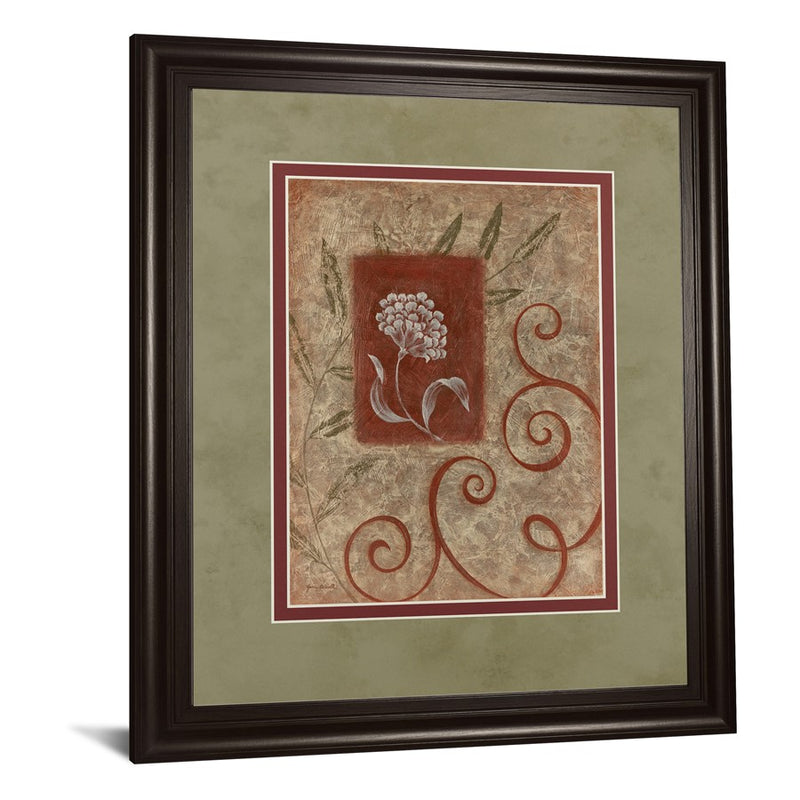 Classy Living Botanical Scrolls Wall Art Double Mat 34"x40", Chocolate