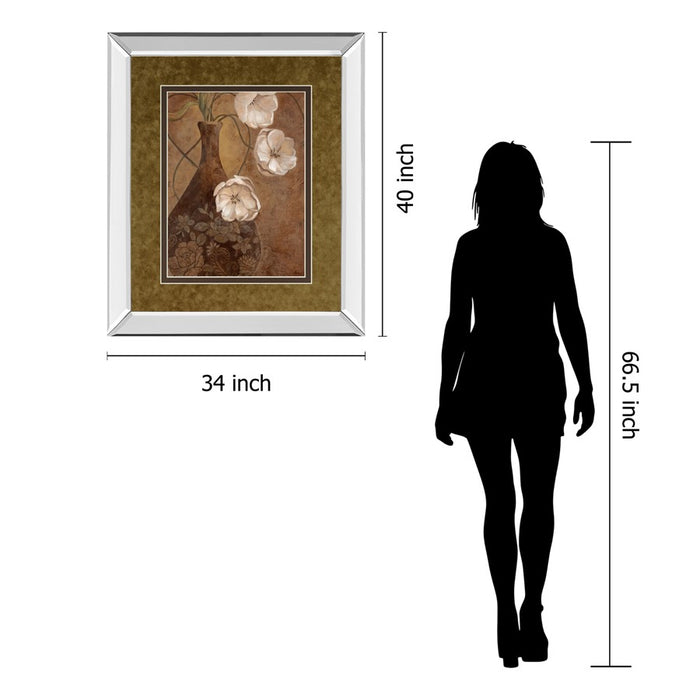 Classy Living Umber Blooms Wall Art 34"x40", Mirrored