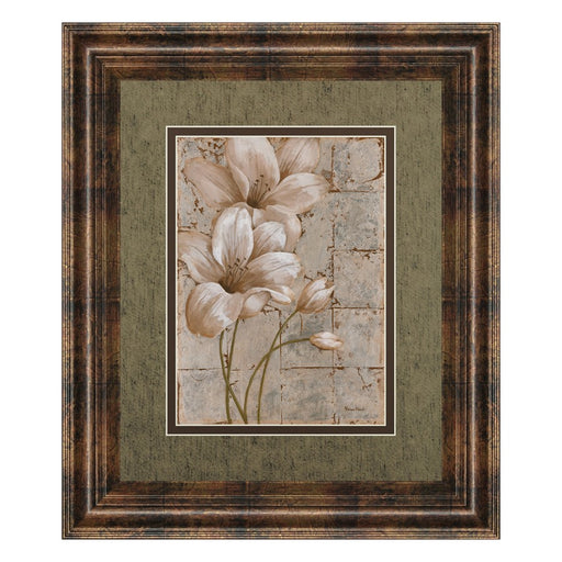 Classy Living Lillies Elegance Wall Art Double Mat 34"x40", Chocolate