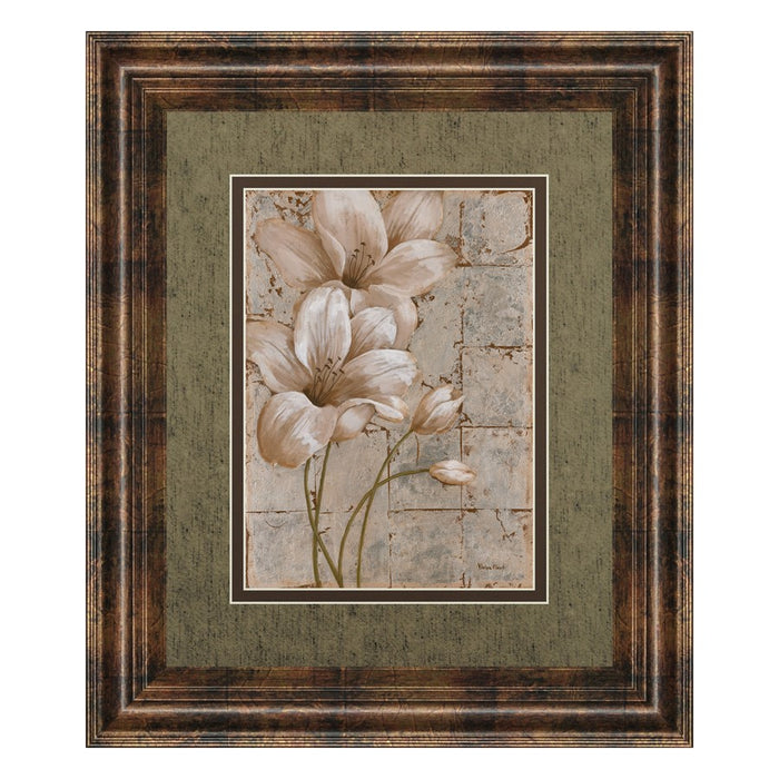 Classy Living Lillies Elegance Wall Art Double Mat 34"x40", Chocolate