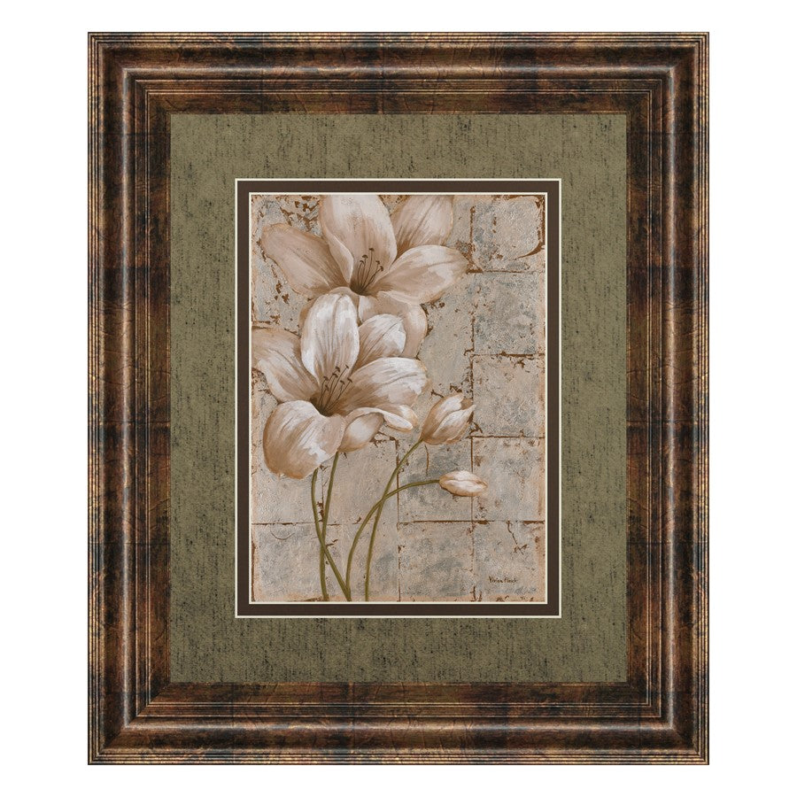 Classy Living Lillies Elegance Wall Art Double Mat 34"x40", Chocolate