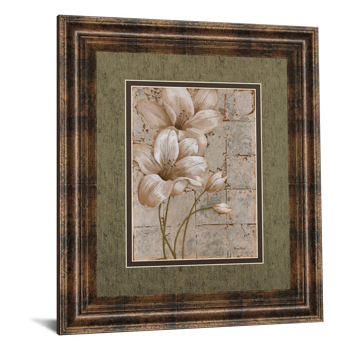 Classy Living Lillies Elegance Wall Art Double Mat 34"x40", Chocolate