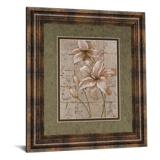 Classy Living Muted Lillies Wall Art Double Mat 34"x40", Dark Chocolate