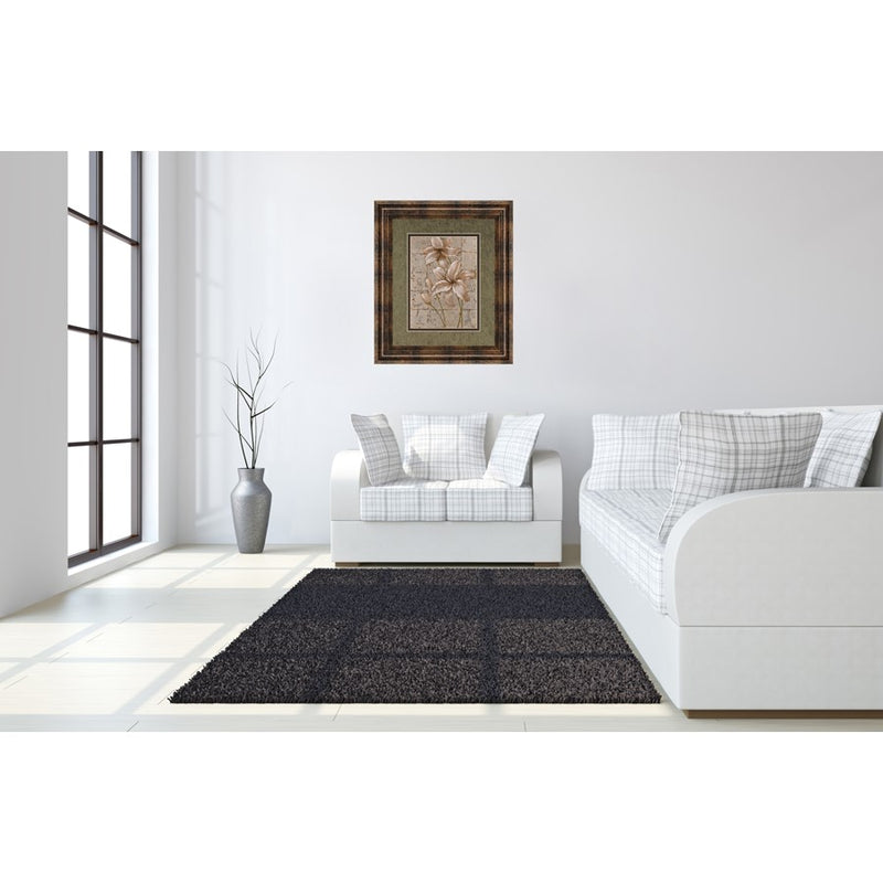 Classy Living Muted Lillies Wall Art Double Mat 34"x40", Dark Chocolate