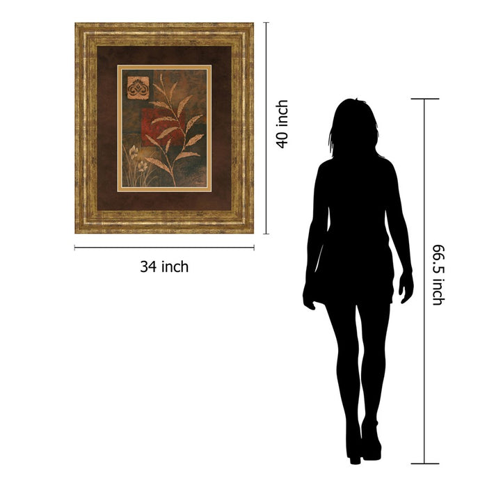 Classy Living Copper Rhythm II Wall Art Double Mat 34"x40", Gilded