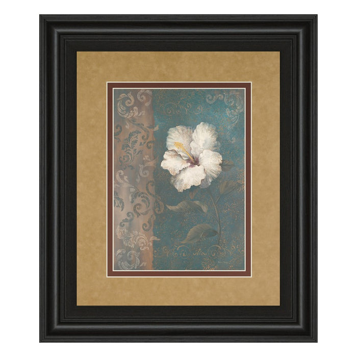Classy Living White Blossom Wall Art Double Mat 34"x40", Dark Chocolate