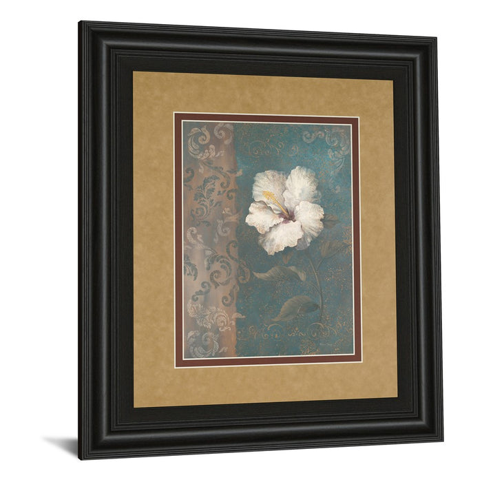 Classy Living White Blossom Wall Art Double Mat 34"x40", Dark Chocolate