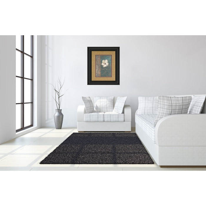 Classy Living White Blossom Wall Art Double Mat 34"x40", Dark Chocolate
