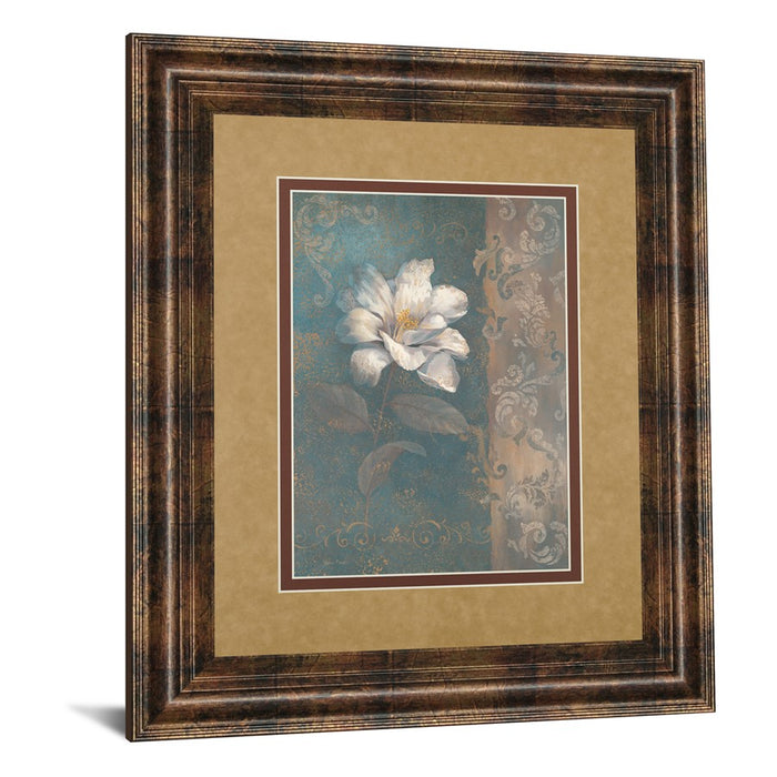 Classy Living White Bloom Wall Art Double Mat 34"x40", Dark Chocolate