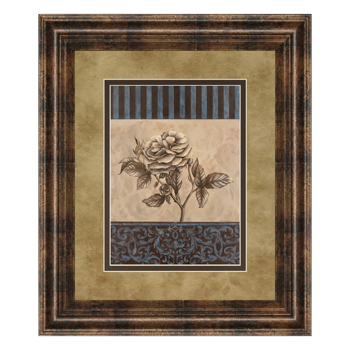 Classy Living Rose Elegance Wall Art Double Mat 34"x40", Dark Chocolate