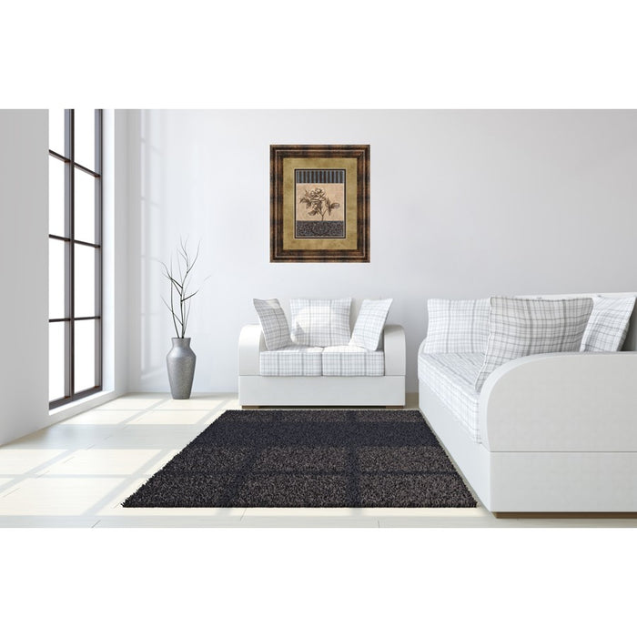 Classy Living Rose Elegance Wall Art Double Mat 34"x40", Dark Chocolate