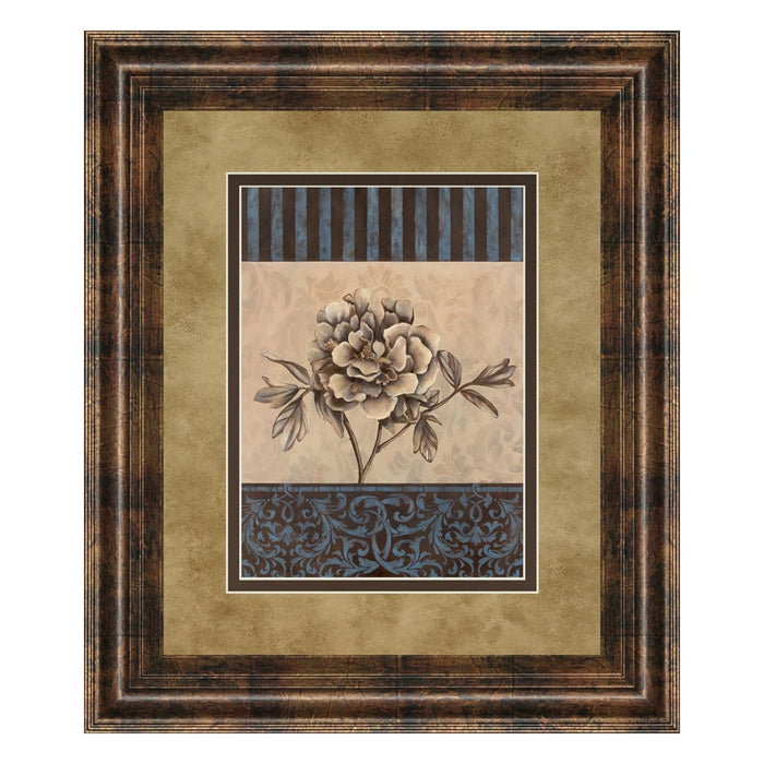 Classy Living Rose Refined I Wall Art Double Mat 34"x40", Chocolate