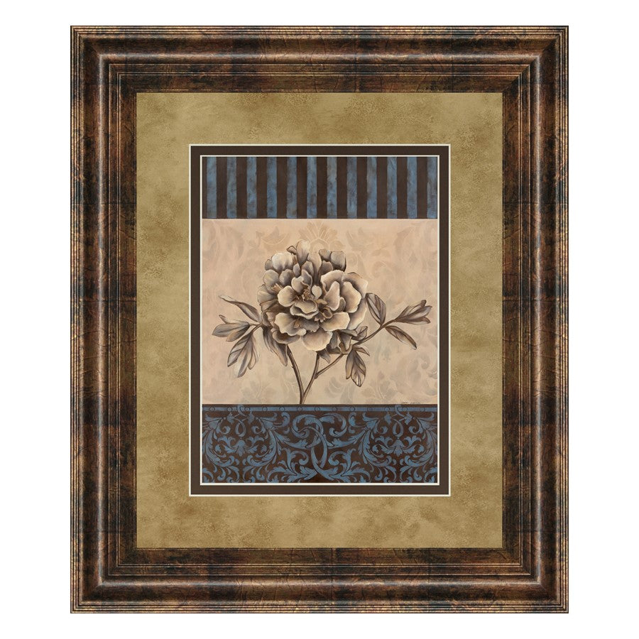 Classy Living Rose Refined I Wall Art Double Mat 34"x40", Chocolate